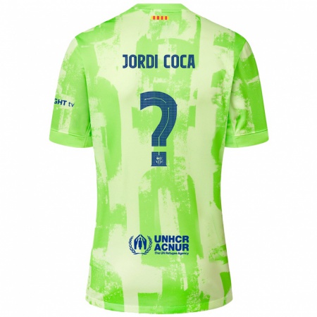 Kandiny Gyermek Jordi Coca #0 Mész Harmadik Számú Jersey 2024/25 Mez Póló Ing