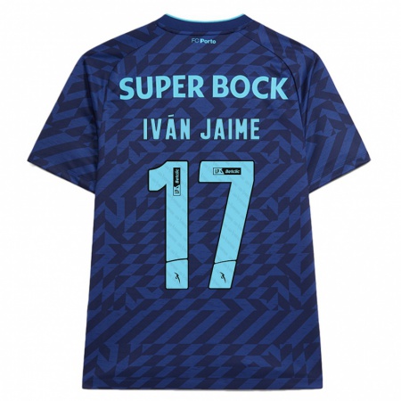 Kandiny Gyermek Iván Jaime #17 Sötétkék Harmadik Számú Jersey 2024/25 Mez Póló Ing