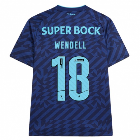 Kandiny Gyermek Wendell #18 Sötétkék Harmadik Számú Jersey 2024/25 Mez Póló Ing