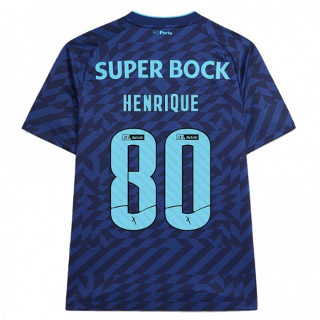 Kandiny Gyermek Kaio Henrique #80 Sötétkék Harmadik Számú Jersey 2024/25 Mez Póló Ing