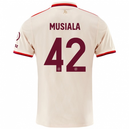 Kandiny Gyermek Jamal Musiala #42 Vászon Harmadik Számú Jersey 2024/25 Mez Póló Ing