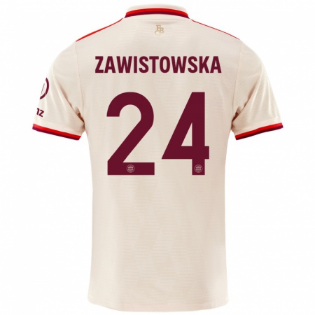 Kandiny Gyermek Weronika Zawistowska #24 Vászon Harmadik Számú Jersey 2024/25 Mez Póló Ing