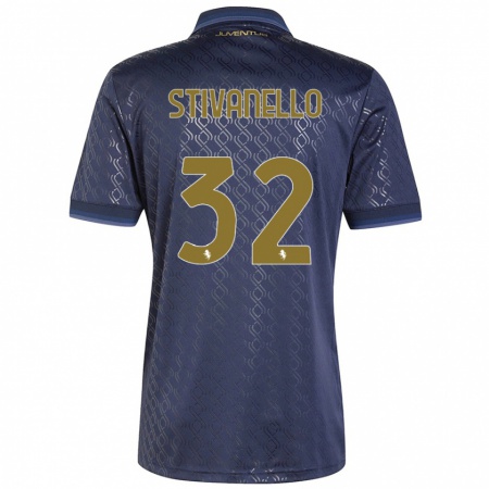 Kandiny Gyermek Riccardo Stivanello #32 Sötétkék Harmadik Számú Jersey 2024/25 Mez Póló Ing