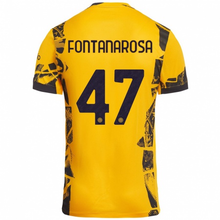 Kandiny Gyermek Alessandro Fontanarosa #47 Arany Fekete Harmadik Számú Jersey 2024/25 Mez Póló Ing