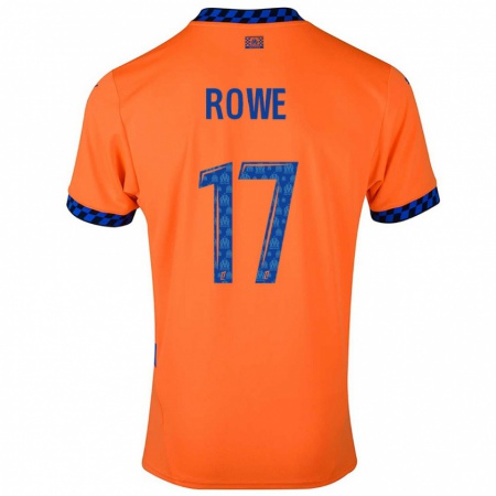 Kandiny Gyermek Jonathan Rowe #17 Narancssárga Sötétkék Harmadik Számú Jersey 2024/25 Mez Póló Ing