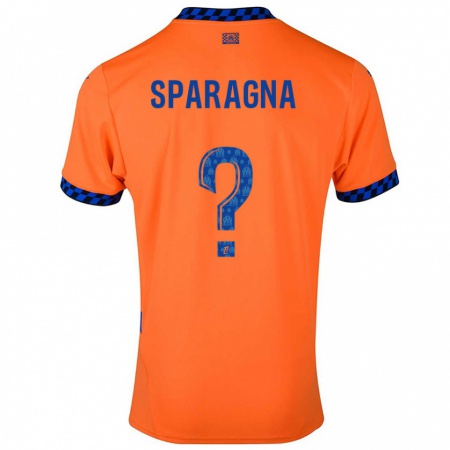 Kandiny Gyermek Stéphane Sparagna #0 Narancssárga Sötétkék Harmadik Számú Jersey 2024/25 Mez Póló Ing