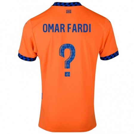 Kandiny Gyermek El Omar Fardi #0 Narancssárga Sötétkék Harmadik Számú Jersey 2024/25 Mez Póló Ing