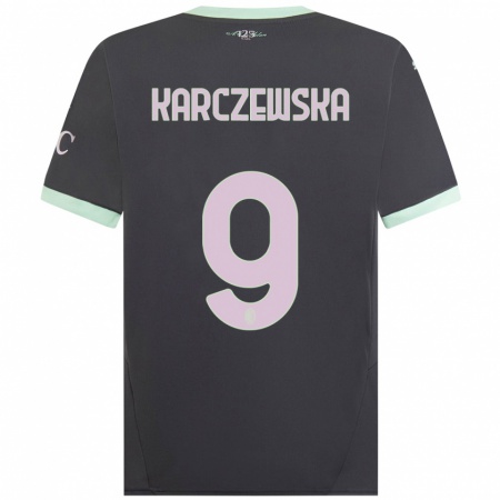 Kandiny Gyermek Nikola Karczewska #9 Szürke Harmadik Számú Jersey 2024/25 Mez Póló Ing