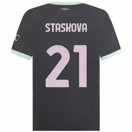 Kandiny Gyermek Andrea Stašková #21 Szürke Harmadik Számú Jersey 2024/25 Mez Póló Ing