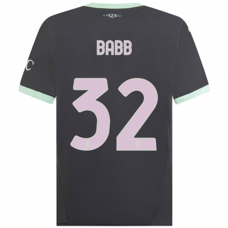 Kandiny Gyermek Selena Babb #32 Szürke Harmadik Számú Jersey 2024/25 Mez Póló Ing