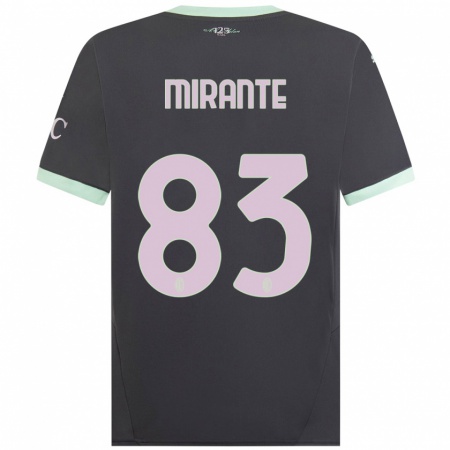 Kandiny Gyermek Antonio Mirante #83 Szürke Harmadik Számú Jersey 2024/25 Mez Póló Ing