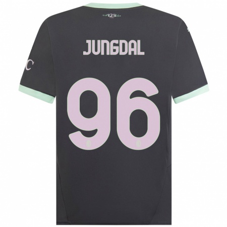 Kandiny Gyermek Andreas Jungdal #96 Szürke Harmadik Számú Jersey 2024/25 Mez Póló Ing