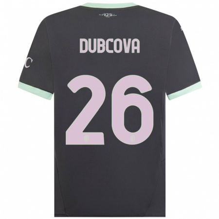 Kandiny Gyermek Michaela Dubcova #26 Szürke Harmadik Számú Jersey 2024/25 Mez Póló Ing