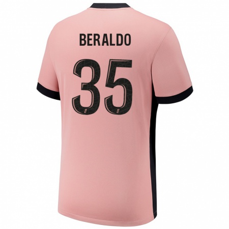 Kandiny Gyermek Lucas Beraldo #35 Rozsda Rózsaszín Harmadik Számú Jersey 2024/25 Mez Póló Ing