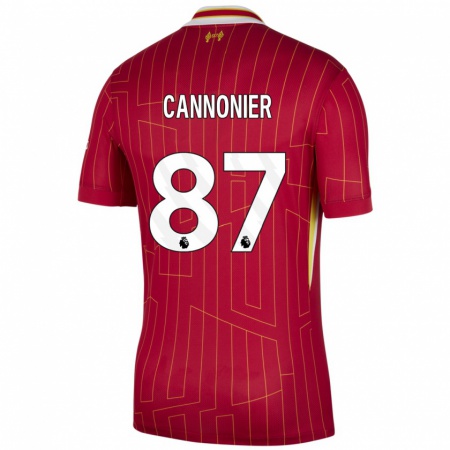 Kandiny Férfi Oakley Cannonier #87 Piros Sárga Fehér Hazai Jersey 2024/25 Mez Póló Ing