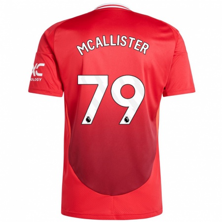 Kandiny Férfi Finley Mcallister #79 Élénkpiros Hazai Jersey 2024/25 Mez Póló Ing