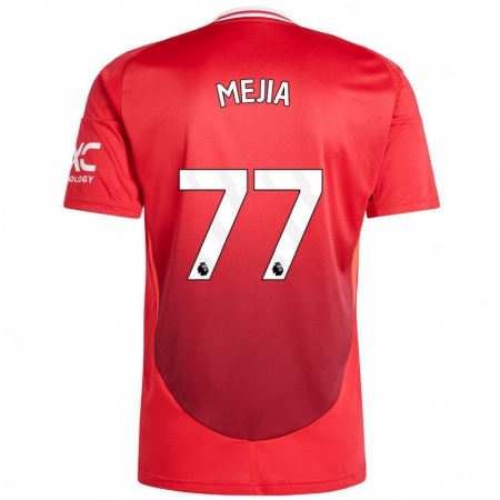 Kandiny Férfi Mateo Mejia #77 Élénkpiros Hazai Jersey 2024/25 Mez Póló Ing