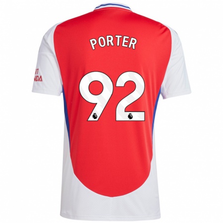 Kandiny Férfi Jack Porter #92 Piros Fehér Hazai Jersey 2024/25 Mez Póló Ing