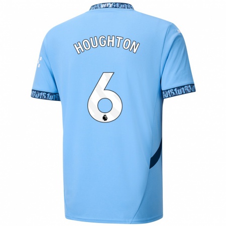 Kandiny Férfi Steph Houghton #6 Sötétkék Hazai Jersey 2024/25 Mez Póló Ing