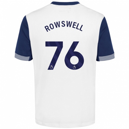 Kandiny Férfi James Rowswell #76 Fehér Kék Hazai Jersey 2024/25 Mez Póló Ing