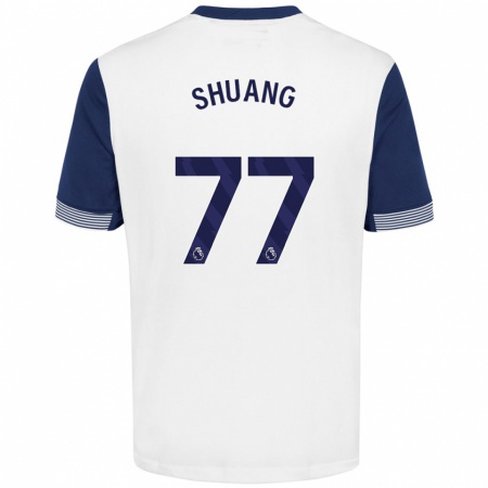 Kandiny Férfi Wang Shuang #77 Fehér Kék Hazai Jersey 2024/25 Mez Póló Ing