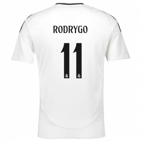 Kandiny Férfi Rodrygo #11 Fehér Hazai Jersey 2024/25 Mez Póló Ing