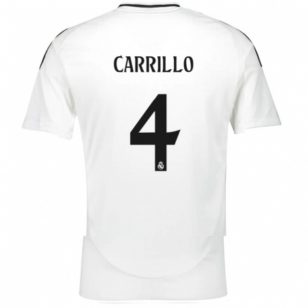 Kandiny Férfi Álvaro Carrillo #4 Fehér Hazai Jersey 2024/25 Mez Póló Ing