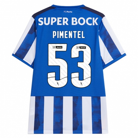 Kandiny Férfi Eric Pimentel #53 Kék Fehér Hazai Jersey 2024/25 Mez Póló Ing