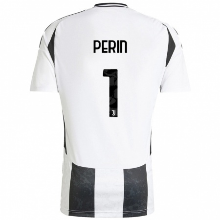 Kandiny Férfi Mattia Perin #1 Fehér Fekete Hazai Jersey 2024/25 Mez Póló Ing