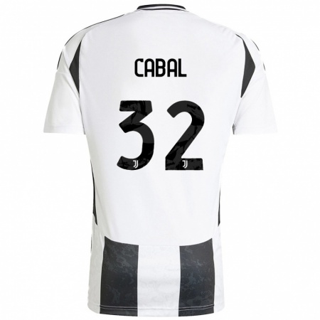 Kandiny Férfi Juan Cabal #32 Fehér Fekete Hazai Jersey 2024/25 Mez Póló Ing