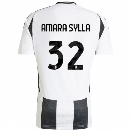 Kandiny Férfi Idris Amara Sylla #32 Fehér Fekete Hazai Jersey 2024/25 Mez Póló Ing