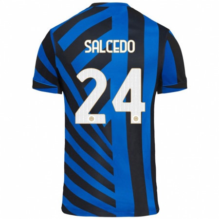 Kandiny Férfi Eddie Salcedo #24 Kék Fekete Hazai Jersey 2024/25 Mez Póló Ing