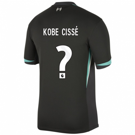 Kandiny Férfi Prince Kobe Cissé #0 Fekete Antracit Fehér Idegenbeli Jersey 2024/25 Mez Póló Ing