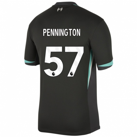 Kandiny Férfi Cody Pennington #57 Fekete Antracit Fehér Idegenbeli Jersey 2024/25 Mez Póló Ing