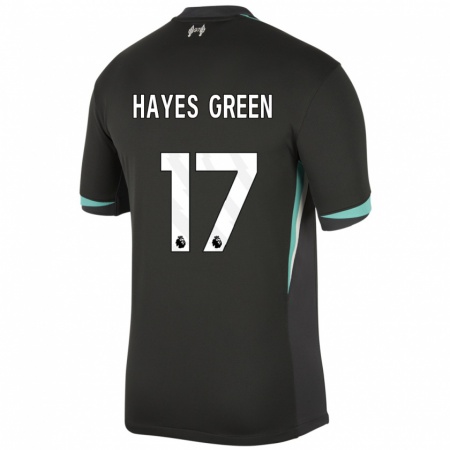 Kandiny Férfi Charlie Hayes-Green #17 Fekete Antracit Fehér Idegenbeli Jersey 2024/25 Mez Póló Ing