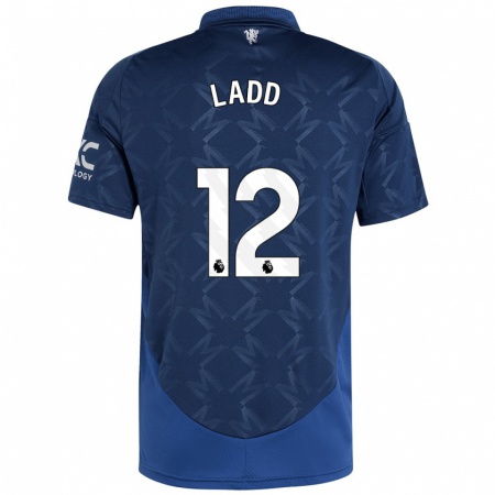 Kandiny Férfi Hayley Ladd #12 Indigó Idegenbeli Jersey 2024/25 Mez Póló Ing