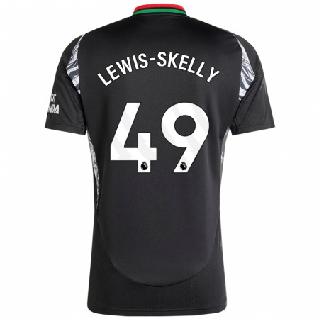 Kandiny Férfi Myles Lewis-Skelly #49 Fekete Idegenbeli Jersey 2024/25 Mez Póló Ing