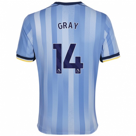 Kandiny Férfi Archie Gray #14 Világoskék Idegenbeli Jersey 2024/25 Mez Póló Ing