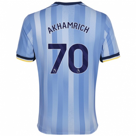 Kandiny Férfi Yusuf Akhamrich #70 Világoskék Idegenbeli Jersey 2024/25 Mez Póló Ing