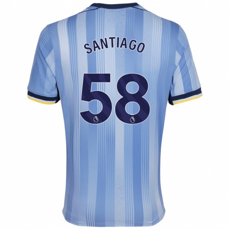 Kandiny Férfi Yago Santiago #58 Világoskék Idegenbeli Jersey 2024/25 Mez Póló Ing