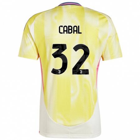 Kandiny Férfi Juan Cabal #32 Napsárga Idegenbeli Jersey 2024/25 Mez Póló Ing