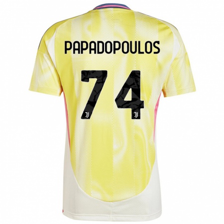 Kandiny Férfi Christos Papadopoulos #74 Napsárga Idegenbeli Jersey 2024/25 Mez Póló Ing