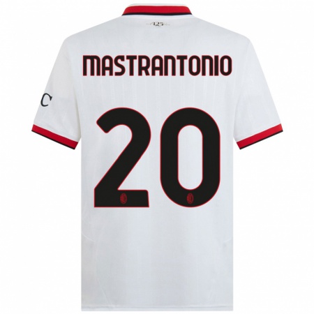 Kandiny Férfi Davide Mastrantonio #20 Fehér Fekete Piros Idegenbeli Jersey 2024/25 Mez Póló Ing