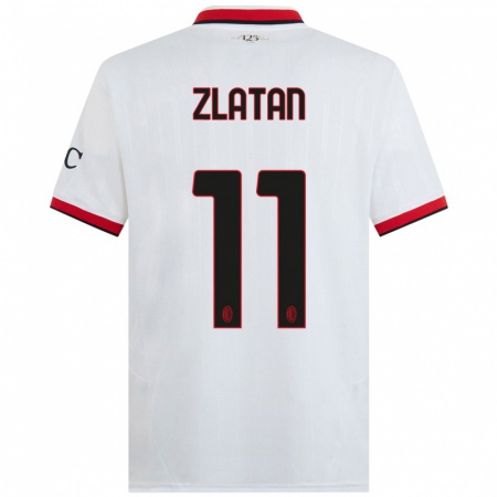 Kandiny Férfi Zlatan Ibrahimovic #11 Fehér Fekete Piros Idegenbeli Jersey 2024/25 Mez Póló Ing