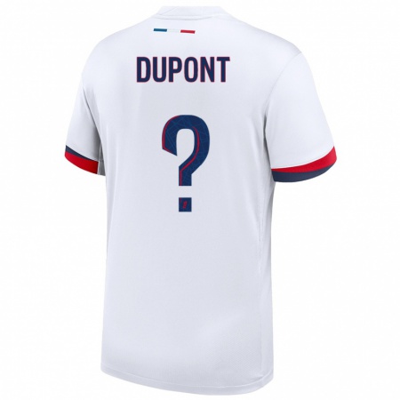 Kandiny Férfi Raphaël Dupont #0 Fehér Kék Piros Idegenbeli Jersey 2024/25 Mez Póló Ing