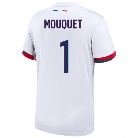 Kandiny Férfi Louis Mouquet #1 Fehér Kék Piros Idegenbeli Jersey 2024/25 Mez Póló Ing