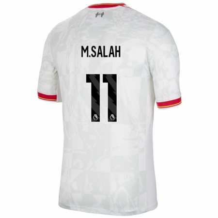 Kandiny Férfi Mohamed Salah #11 Fehér Piros Fekete Harmadik Számú Jersey 2024/25 Mez Póló Ing