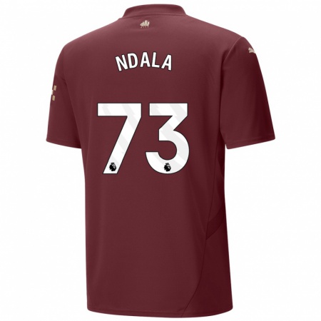 Kandiny Férfi Joel Ndala #73 Gesztenyebarna Harmadik Számú Jersey 2024/25 Mez Póló Ing