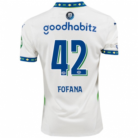 Kandiny Férfi Fodé Fofana #42 Fehér Sötétkék Harmadik Számú Jersey 2024/25 Mez Póló Ing