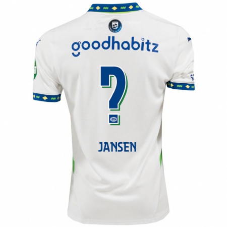 Kandiny Férfi Koen Jansen #0 Fehér Sötétkék Harmadik Számú Jersey 2024/25 Mez Póló Ing